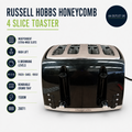 Russell Hobbs Honeycomb 4 Slice Toaster Independent Extra Wide Slots 1500w