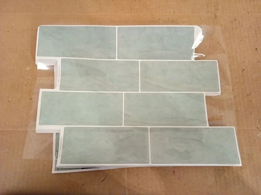 WoStick Self Adhesive Wall Tiles 10 Sheets 3D Peel Stick Kitchen 29x21cm