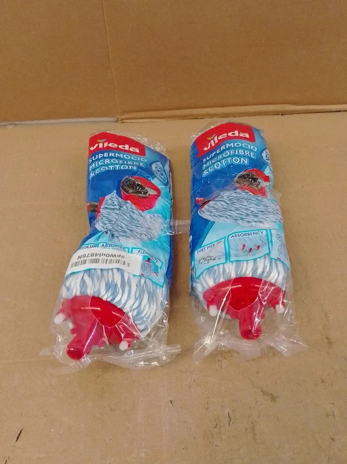 Vileda Supermocio Micro And Cotton Mop Multi Color For Floor New