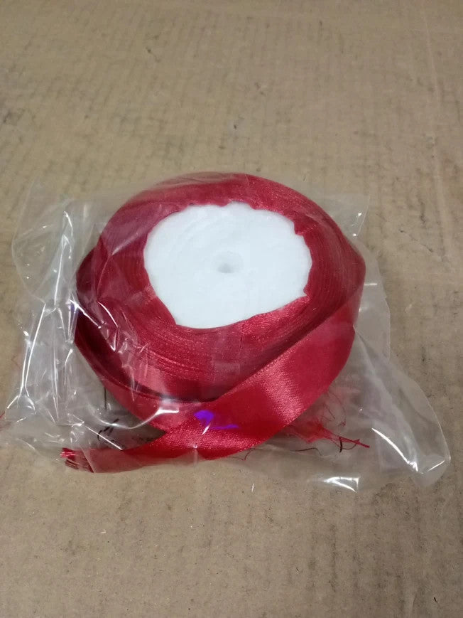 Wine Red Satin Ribbon Gift Wrapping 1 Roll 15mmx22m Crafting Flower Bouquets
