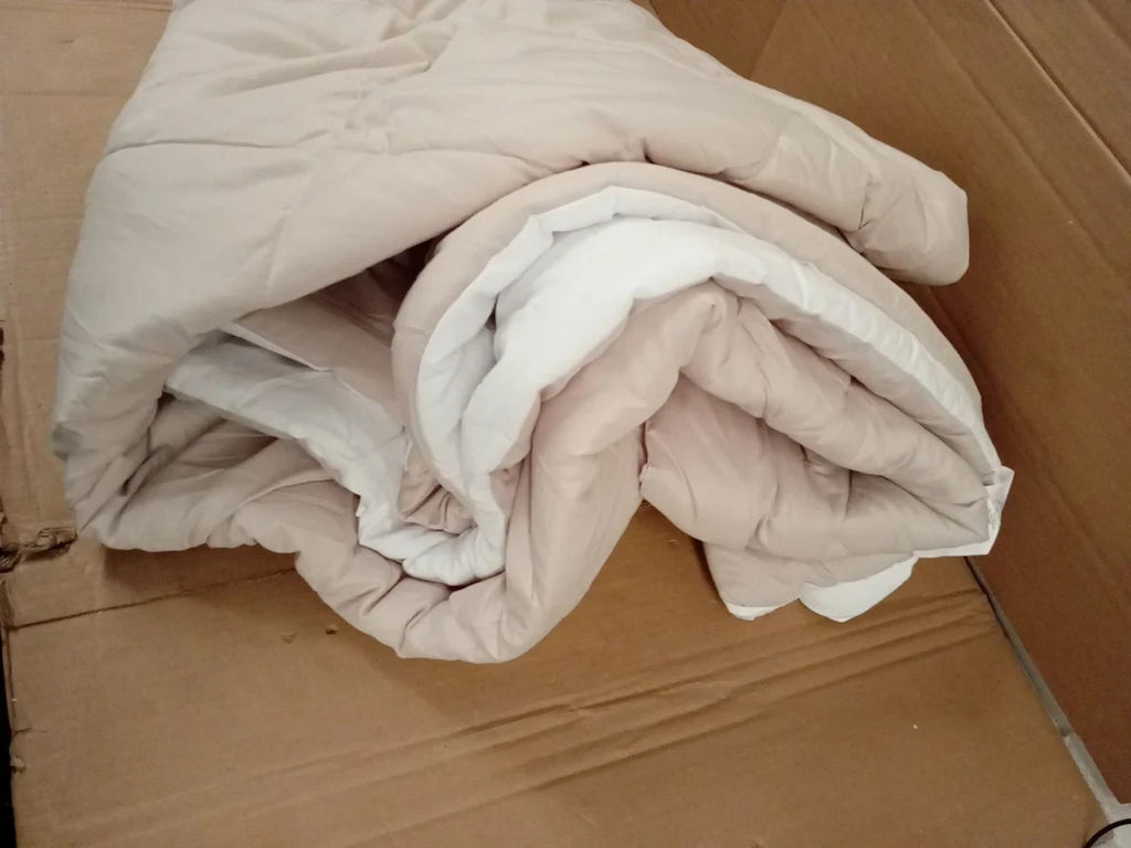 Aisbo Coverless Duvet Single 10.5 Tog 135x200cm Beige Cozy Lightweight Quilt New