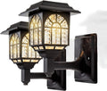 Leidrail Solar Fence Lights Outdoor Garden LED Solar Powered Pack 2 New