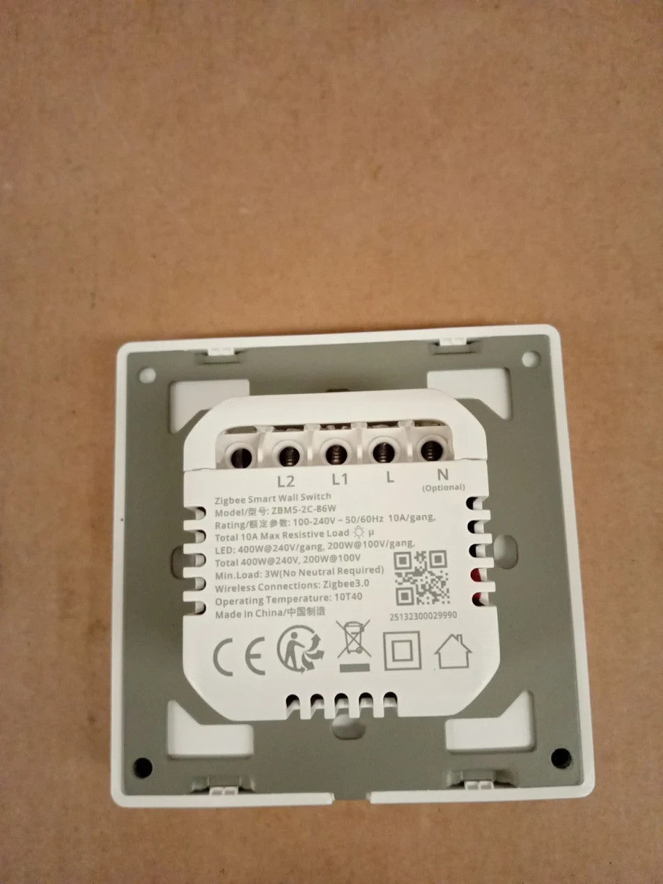 Sonoff Zigbee Smart Light Zigbee Switch ZBM586 Type 2 Gang Neutral White New