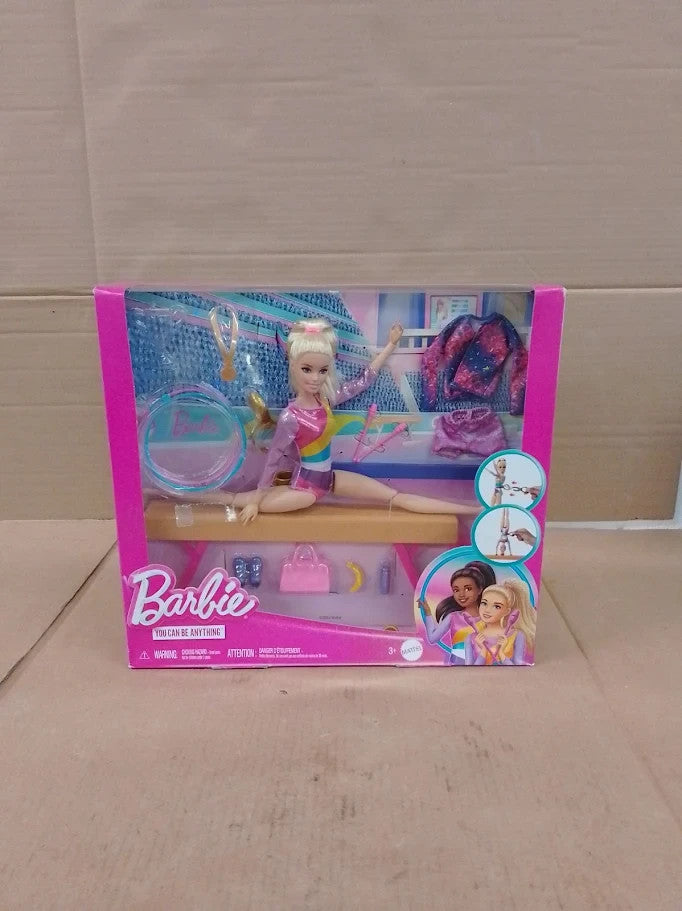 Barbie Gymnastic Fun Play Set Balance Beam 10 Thematic Matching Pieces 3+ New