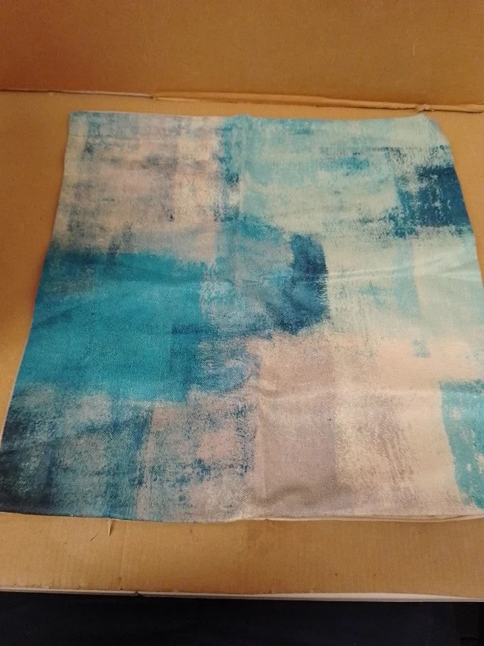 DWDC Cushion Covers 60x60cm Pack 2 Abstract Art Pillow Cover Teal Grey New