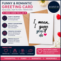 Funny Romantic Partner Cards Thank You I Mean I Guess You'll Do Girlfriend