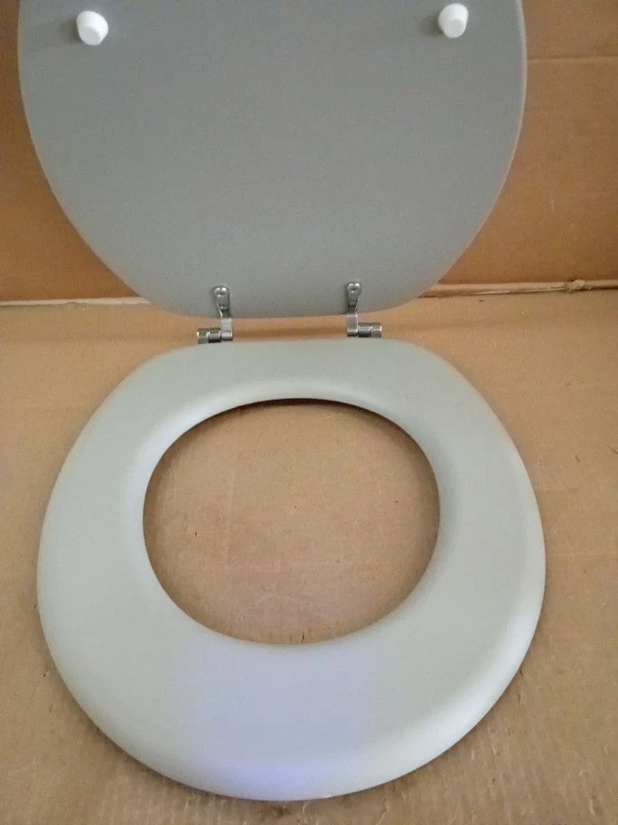 Argos Home Tongue And Shaker Style Toilet Seat Adjustable Hinges Grey