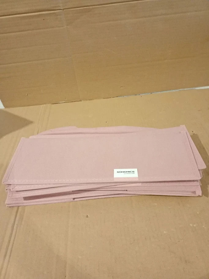 Songmics Set 2 Drawer Organisers 6 Compartment Closet 42x30x17cm Pastel Pink New