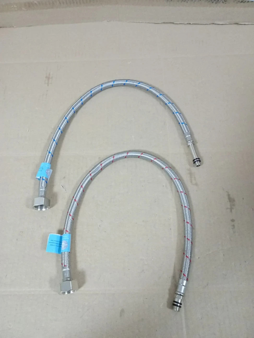 2 Pieces M10 10mmx /2" BSP 500mm Flexible Tap Connectors DIY Replacement New