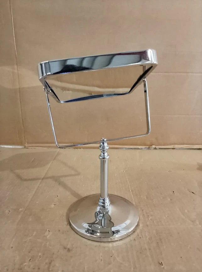 Blue Canyon Free Standing Square Mirror Chrome Finish Rotating 6.69x5.51in