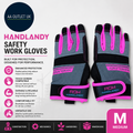 HANDLANDY Safety Work Gloves Men Women Utility Padded Builders Medium Pink New
