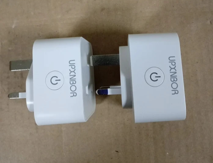 UPXNBOR Smart Plug WiFi Socket Energy Monitoring Alexa Google 2 Pieces Design