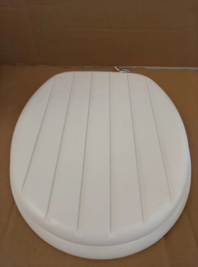 Argos Home Tongue Groove Style Toilet Seat White Bathroom WC Replacement Design