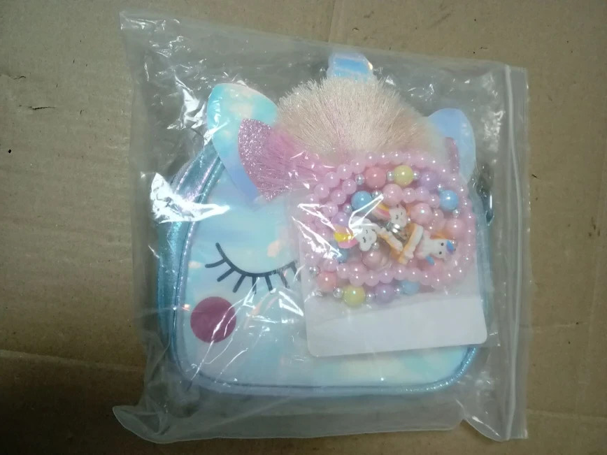 Unicorn Gift Set Kids Jewellery Hair Clips Rainbow Party Bag Girls