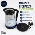 Morphy Richards Glass Kettle  1.7L Illuminated Premium Glass 3kw Rapid Boil