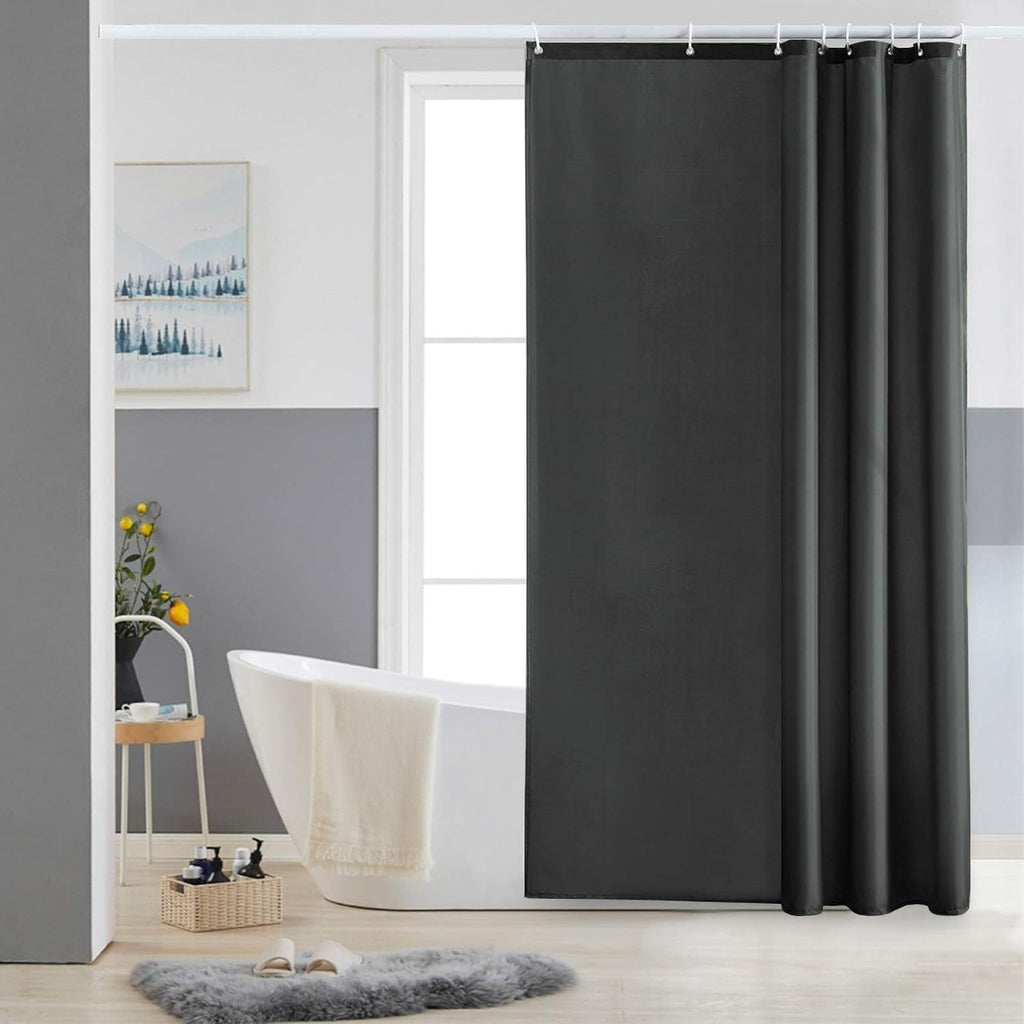 Furlinic Shower Curtain Mould Proof Resistant Waterproof 129x200cm Grey New