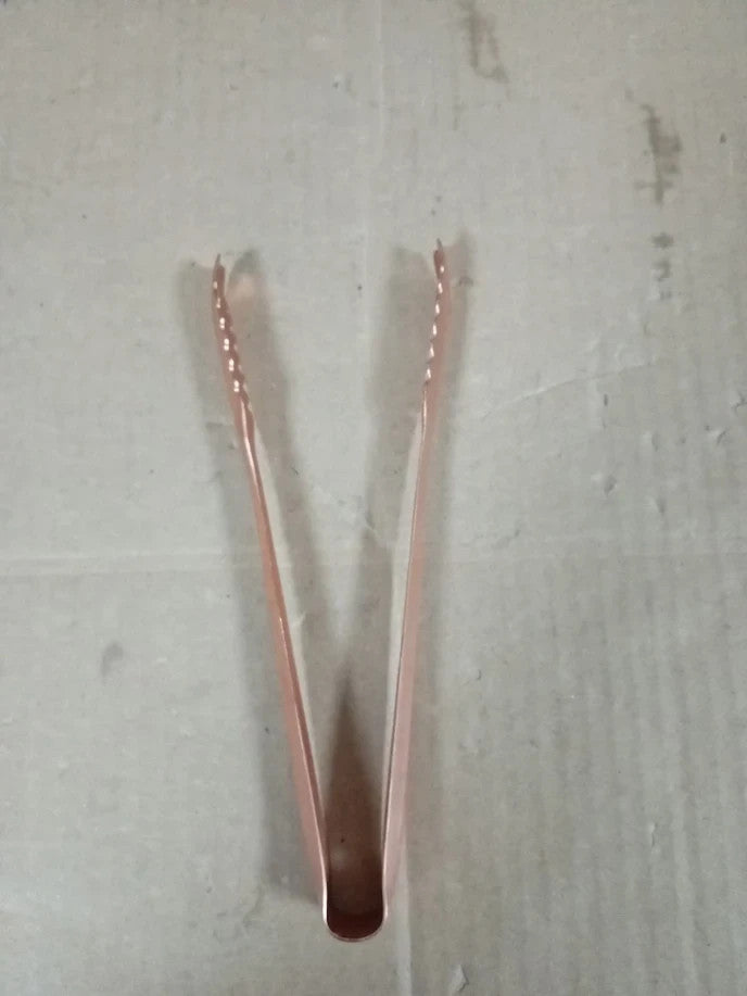 GenWare Copper Coating Finish Ice Tongs Single Stainless Steel Bar Tool Durable