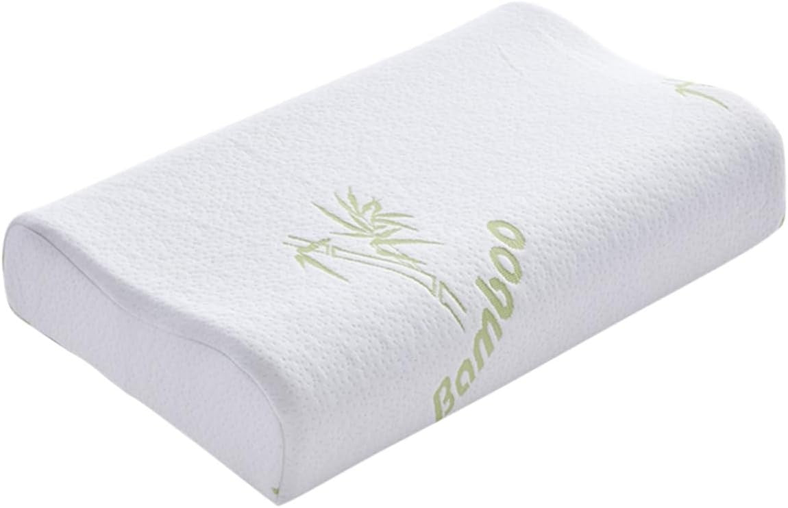 Holidyoyo Bamboo Memory Foam Pillow Cover Single Neck Orthopedic 60x40x2cm New