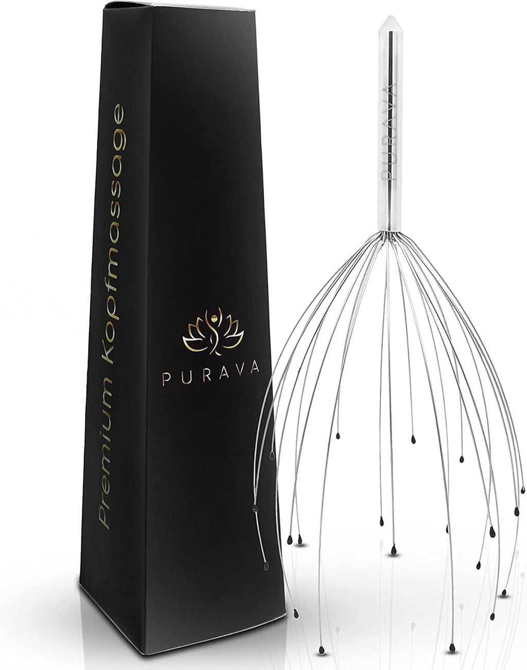 Purava Original Premium Head Massager Metal Handle Improved Design New