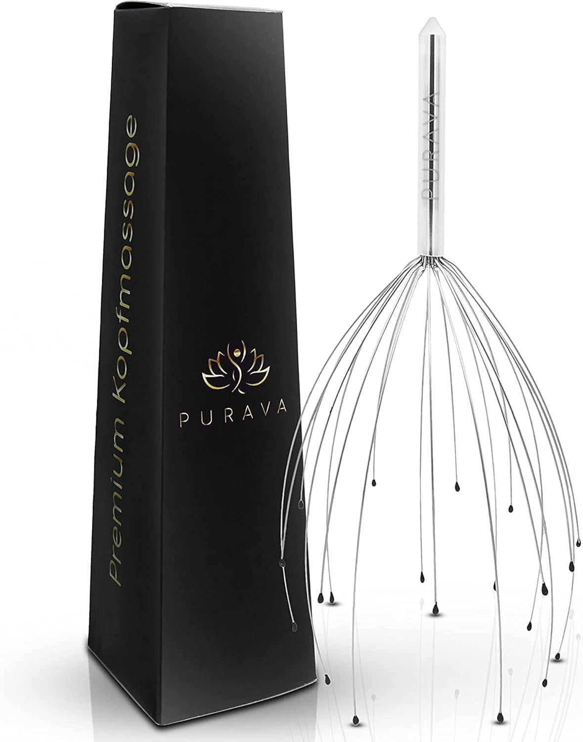 Purava Original Premium Head Massager Metal Handle Improved Design New