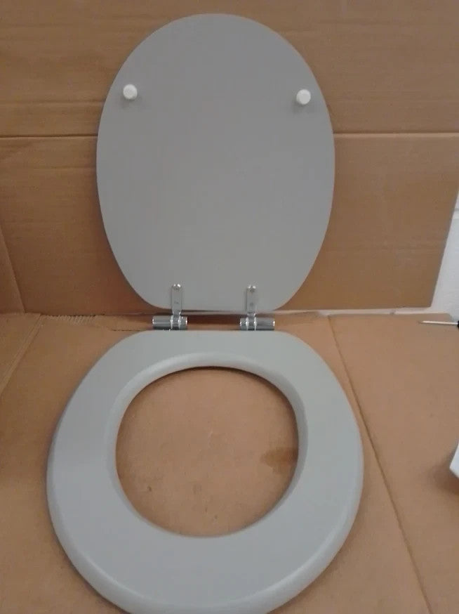 Argos Wood Slow Close Pine Toilet Seat Grey Bathroom Replacement Quality Design