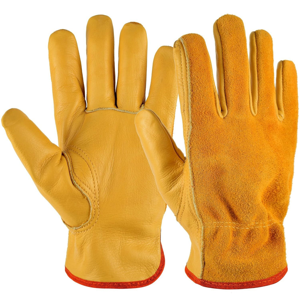 Einskey Gardening Gloves Unisex Tough Thorn Proof Leather Safety Work Small New
