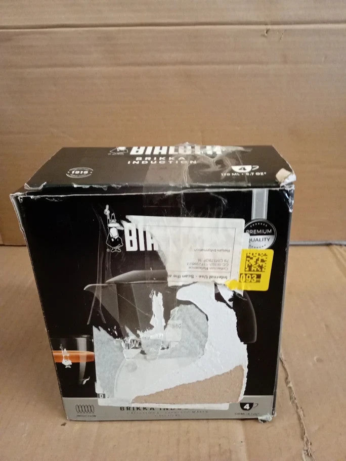 Bialetti Brikka Induction Coffee Maker 4 Cup 170ml Espresso Bar Style Silver New