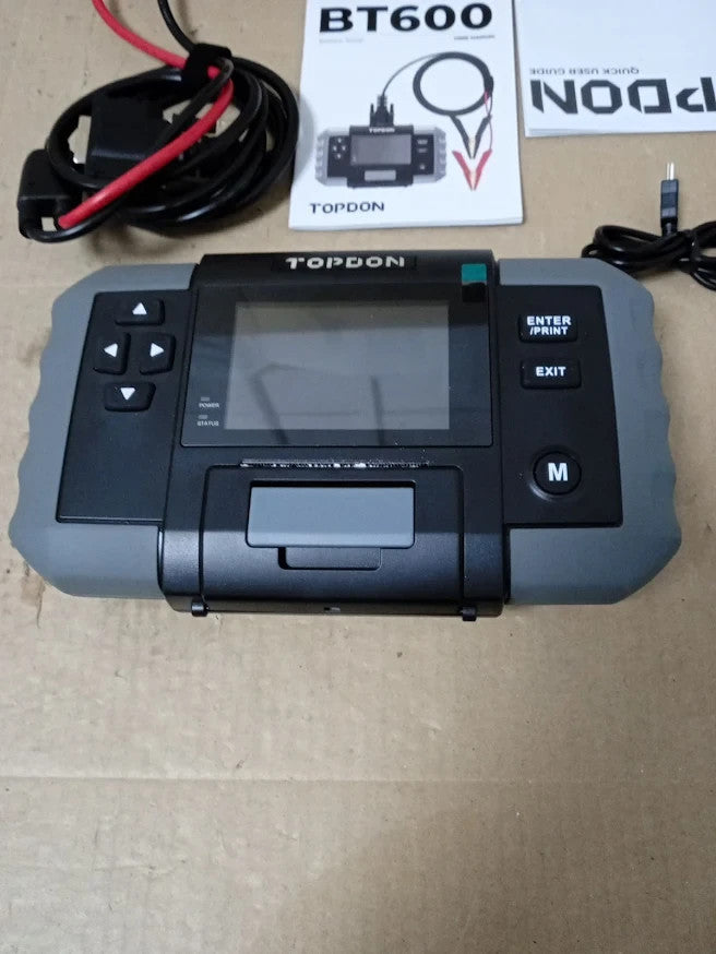 TOPDON BT600 12V 24V Battery Tester 100-2000 CCA Printer Color Screen Design