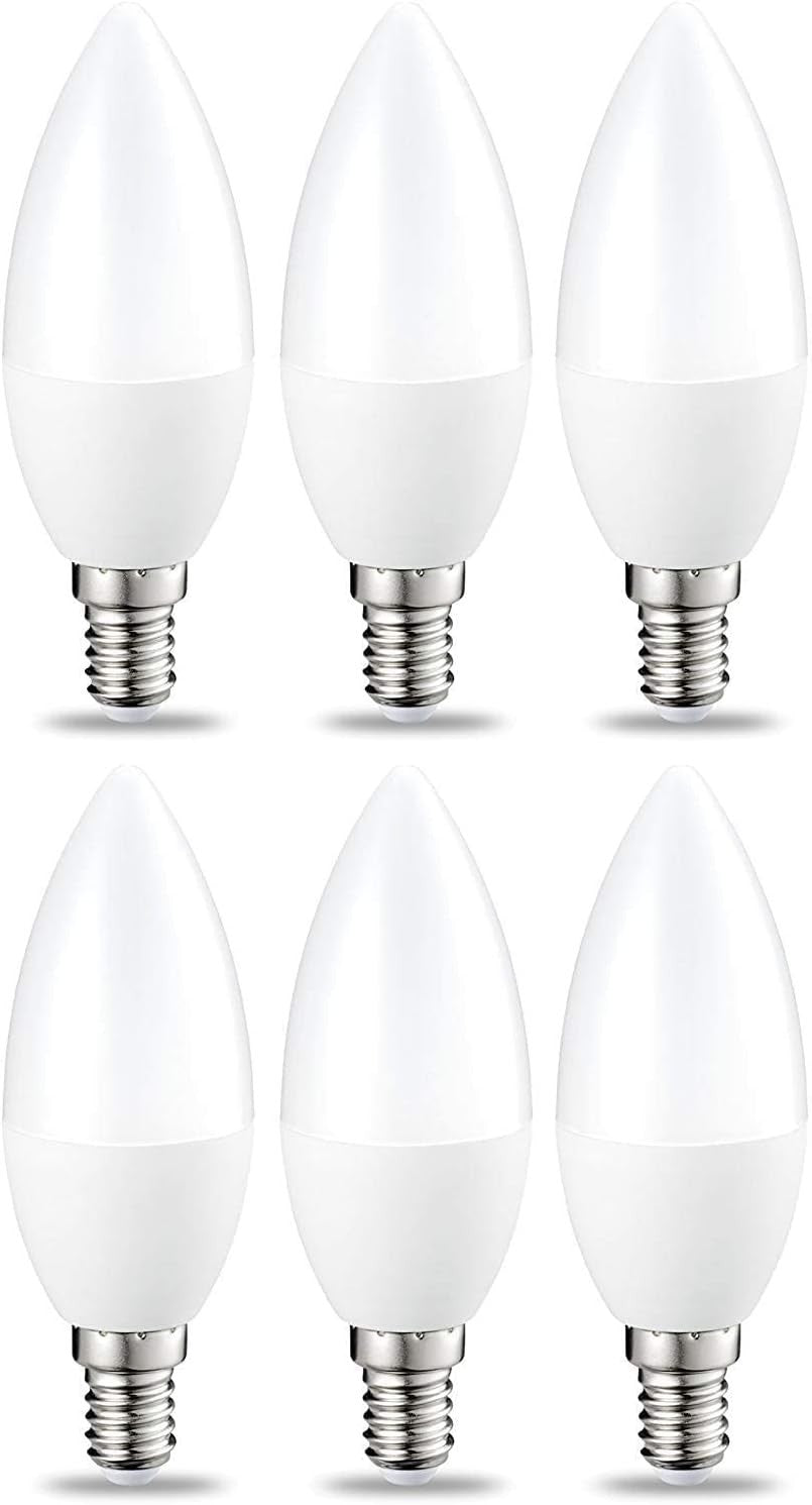 Amazon Basics LED E14 Small Edison Screw Candle Bulb 4.9W 40W Pack 6 New