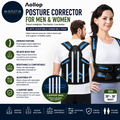 Aollop Posture Corrector Unisex Elastic Adjustable Lumbar Belt Strap Medium