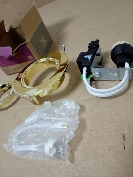 Knightsbridge Recessed Spotlight Tilt Twist Lock Downlight Brass Aluminium New