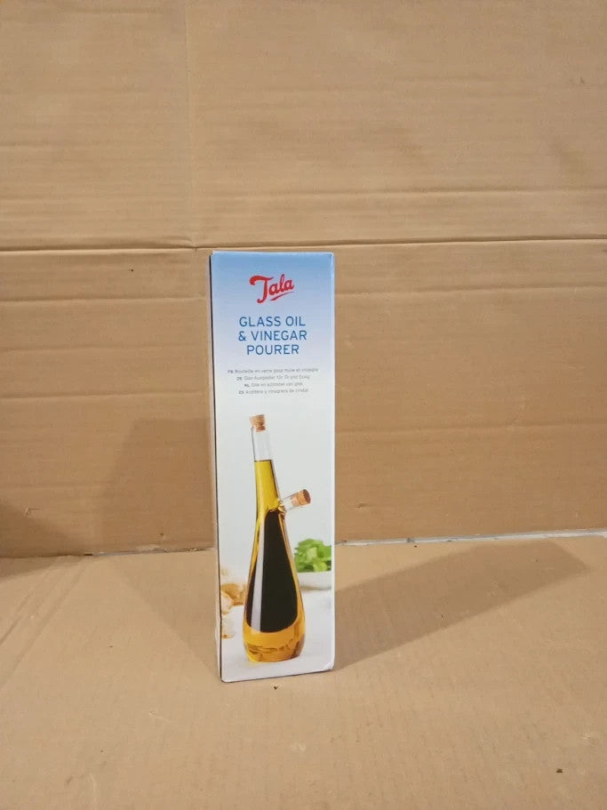 Tala Pourer Drizzle Elegant Glass Store Pour Both Oil Vinegar Duel Storage New