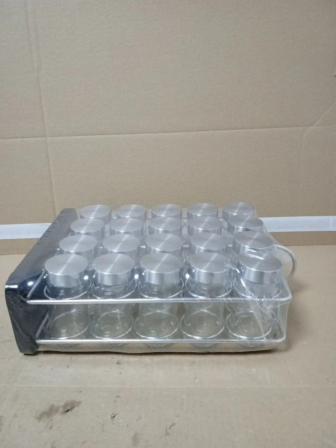 Amazon Basics Alloy Steel 20 Jar Vertical Spice Rack Alloy Steel Silver New