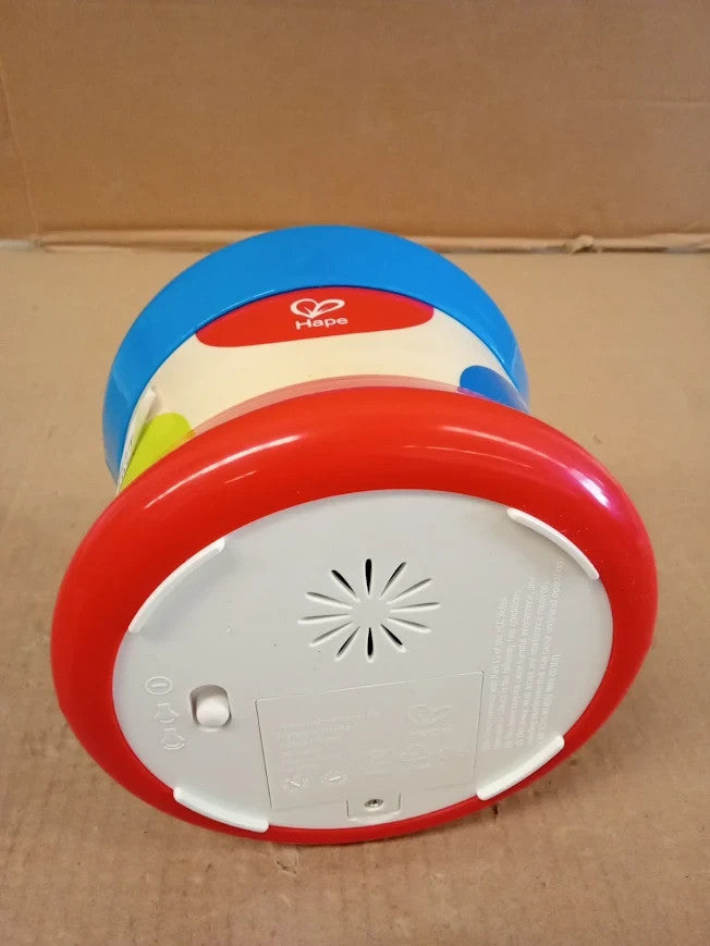 Hape Baby Drum Colourful Rolling Musical Instrument Toy Toddlers Rhythm 6m+