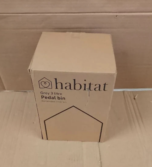 Habitat Matt Grey 3 Litre Step Bin Bathroom Kitchen Pedal Waste Design New