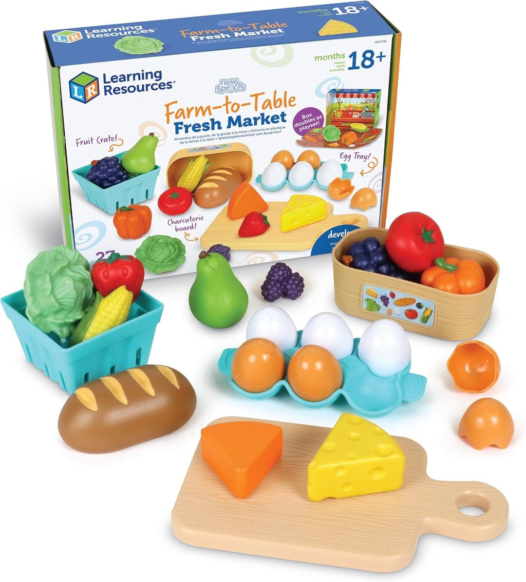 Learning Resources New Sprouts Farm Table Fresh Market Play Food 2+ New