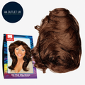 Smiffys 70s Flick Wig Brown Long Wavy Layered Disco Fancy Dress Costume Design