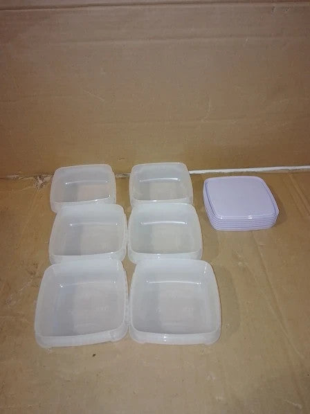 Smartstore Small Food Storage Containers 0.3L Set 6 Suitable Fridge 12x12x4.5cm