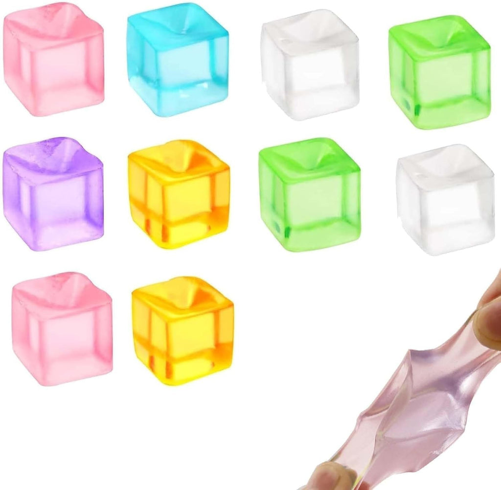 10pc Squishy Cube Ice Stress Stress Relieving Little Thing Family Friend New