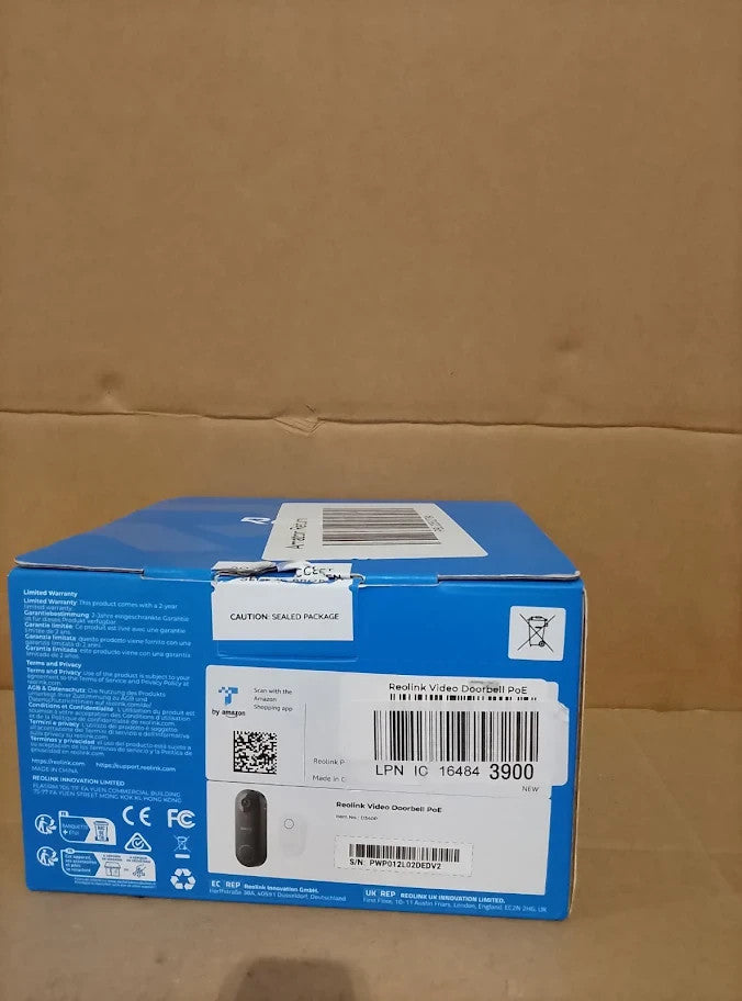 Reolink PoE Doorbell Camera Wired Chime 5MP Super HD Video Remote Access New