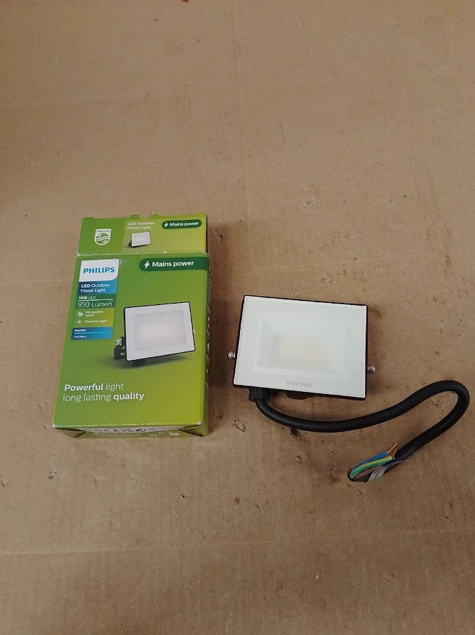 Philips Lois Outdoor Floodlight Daylight Metal 10w 5000K Black New