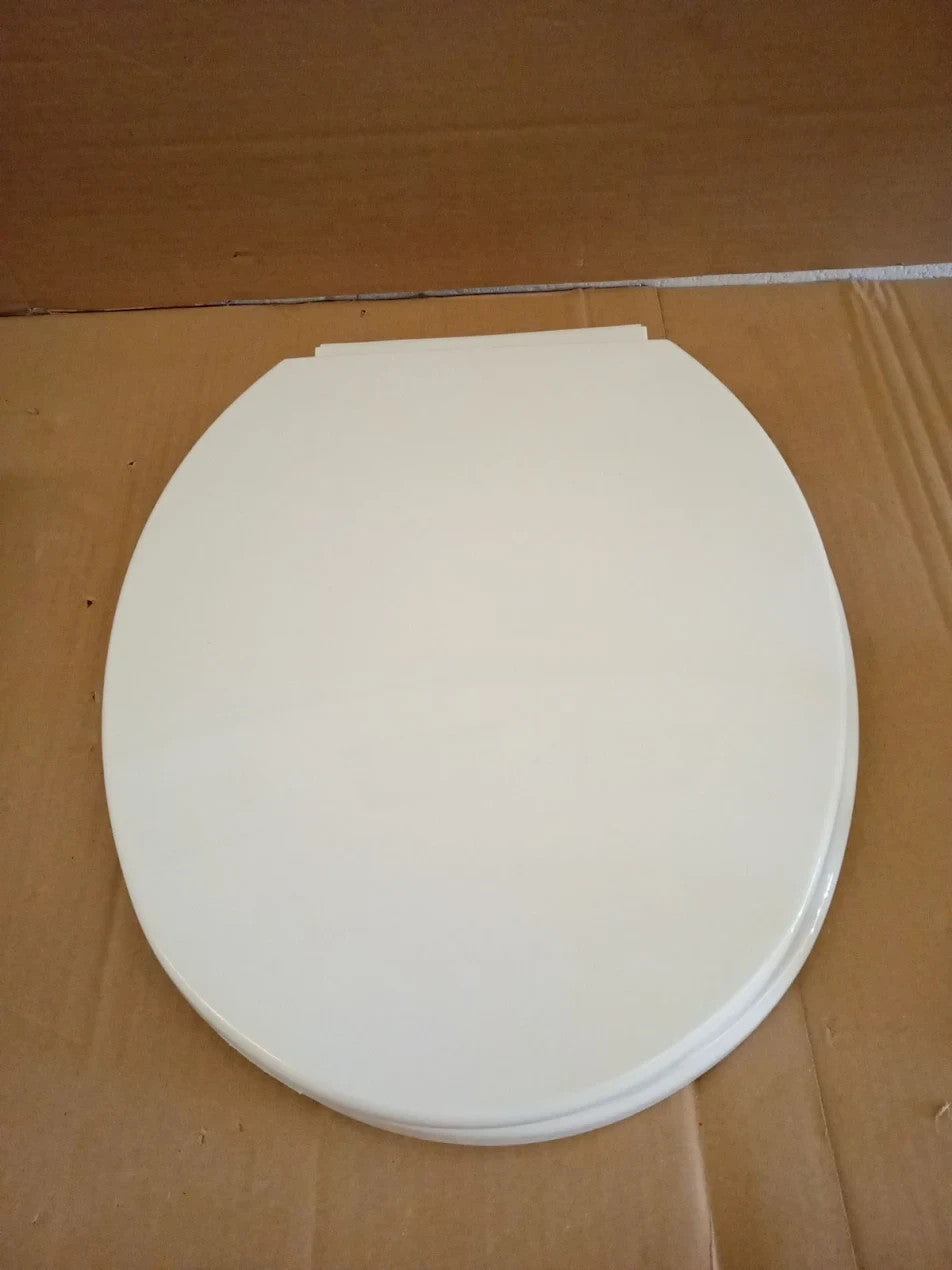 Home Anti Bac Toilet Seat White Adjustable Hinges 45.1x36x6.4cm Slow Close