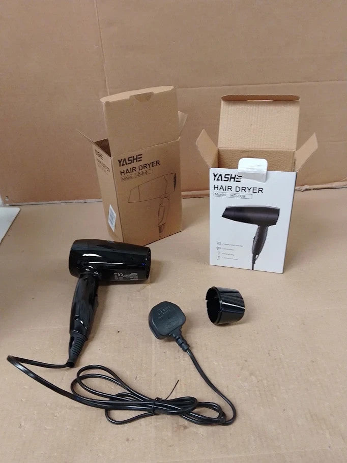 Yashe Mini Folding Hair Dryer Lightweight Travel Blow Dual Heat 1200W New