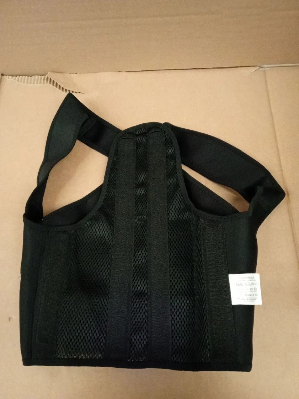 Vicorrect Posture Corrector Unisex Back Brace Support Shoulders Black Small New