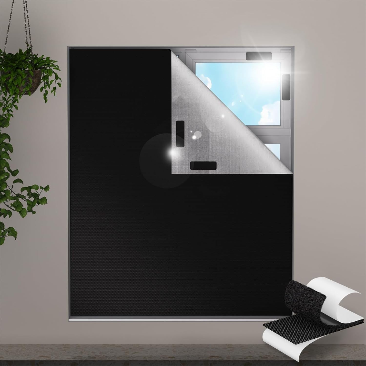 Valquid Blackout Blind 300×145cm Portable Stick On Window Cutting Size Shape New