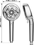 Filtered Shower Head Hose 9 Spray Setting High Pressure Filters Chrome New