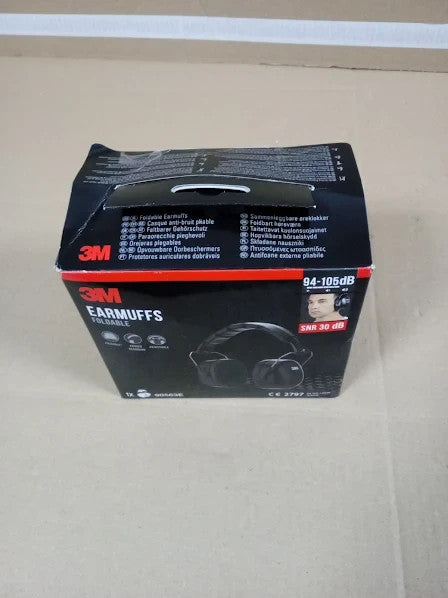 3M Foldable Earmuff 90563E Ear Defender Soft Cushions Comfortable Fit New