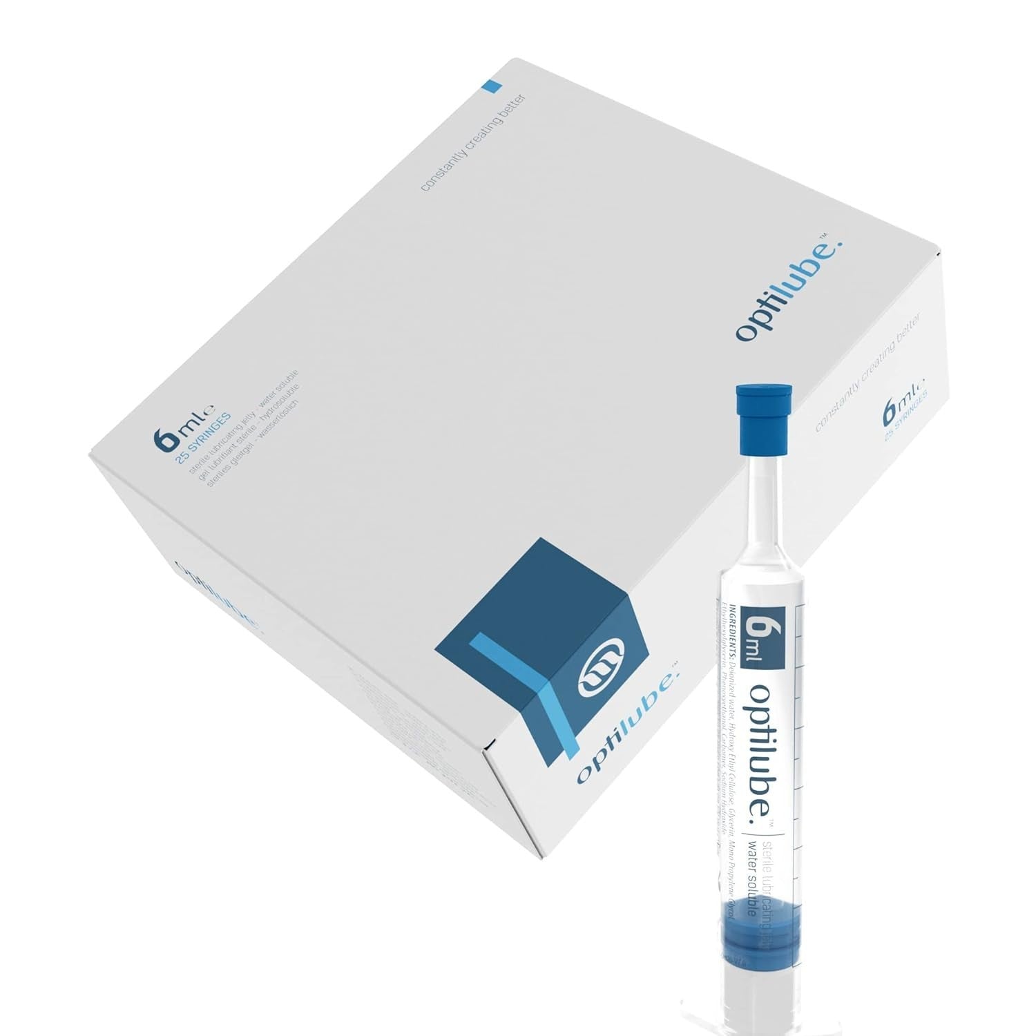 OptiLube 1125 1126 Sterile Lubricating Water Soluble Ph Bal 6ml 16x1.5cm New