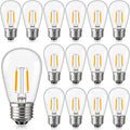 Genixgreen Outdoor String Light Replacement Bulbs 1.5w E27 Screw 15pc ES S14 New