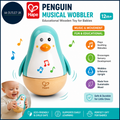 Hape Penguin Musical Wobbler Music Educational Baby Wooden Toy Play 1+